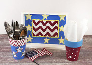 Fourth of July Chevron Tray